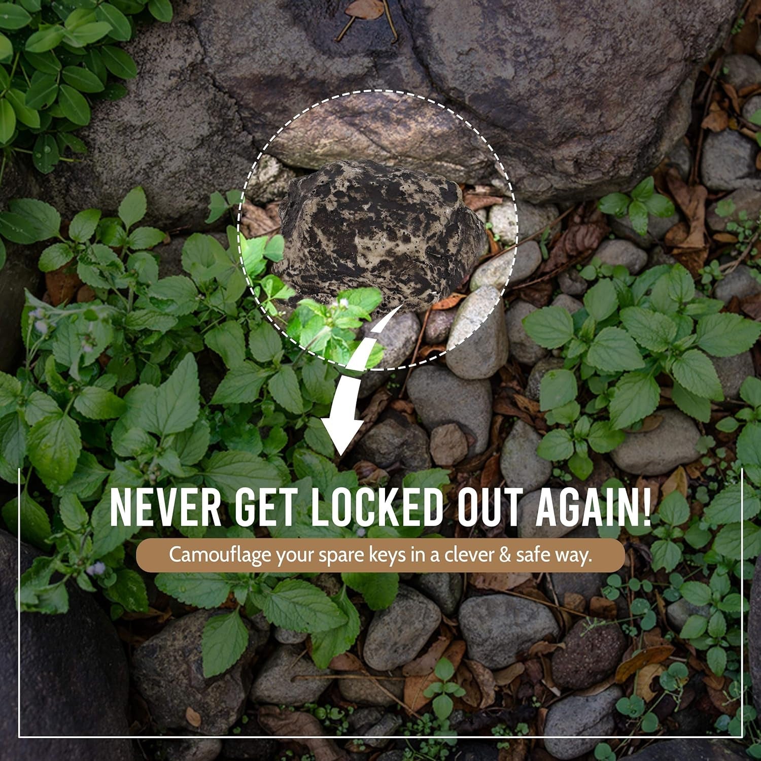 Realistic Fake Rock Key Hider – Weatherproof Outdoor Key Storage for Emergencies (1 Pc) Realistic Fake Rock Key Hider – Weatherproof Outdoor Key Storage for Emergencies (1 Pc)
